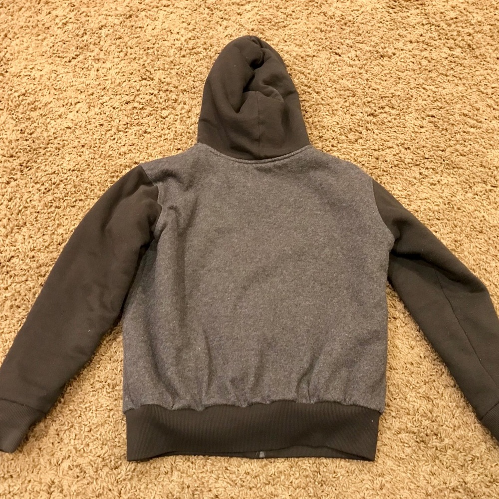 Boys medium fleece zip up hoodie pocket jacket - Picture 5 of 5